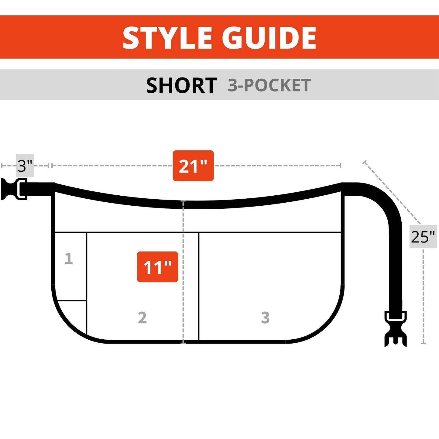 3-Pocket Waterproof Server's Apron